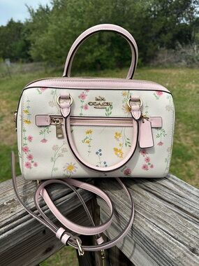 Coach Rowen Floral Satchel Handbag